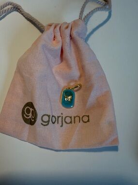 Gorjana Gold-tone Teal Butterfly Pendant Charm